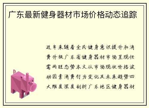 广东最新健身器材市场价格动态追踪